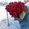 25 красных роз   "Фридом" 80 см