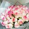 51 бело - розовая  роза 40 см ( Карусель)