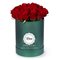 25 красных роз  в шляпной коробке  (Эквадор)