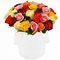 35 красных роз в шляпной коробке (Эквадор)