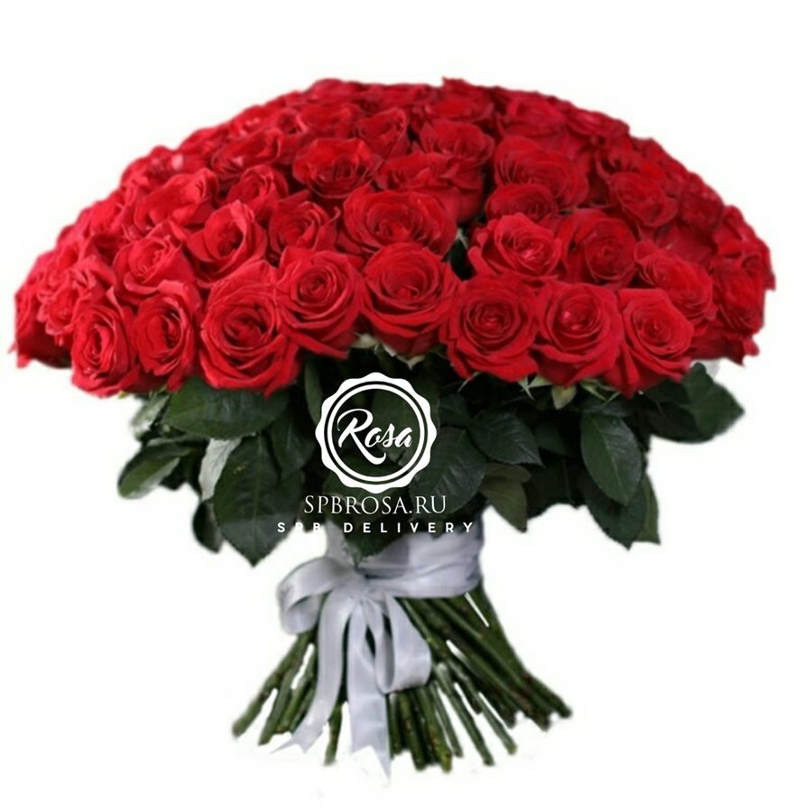 151  красная роза 60 см