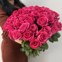 Купить 51 роза РОЗОВАЯ  60 см