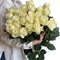 25 белых роз "Мондиаль" 80 см
