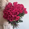 51 розовая роза Эквадор сорт Пинк Флойд 80см 