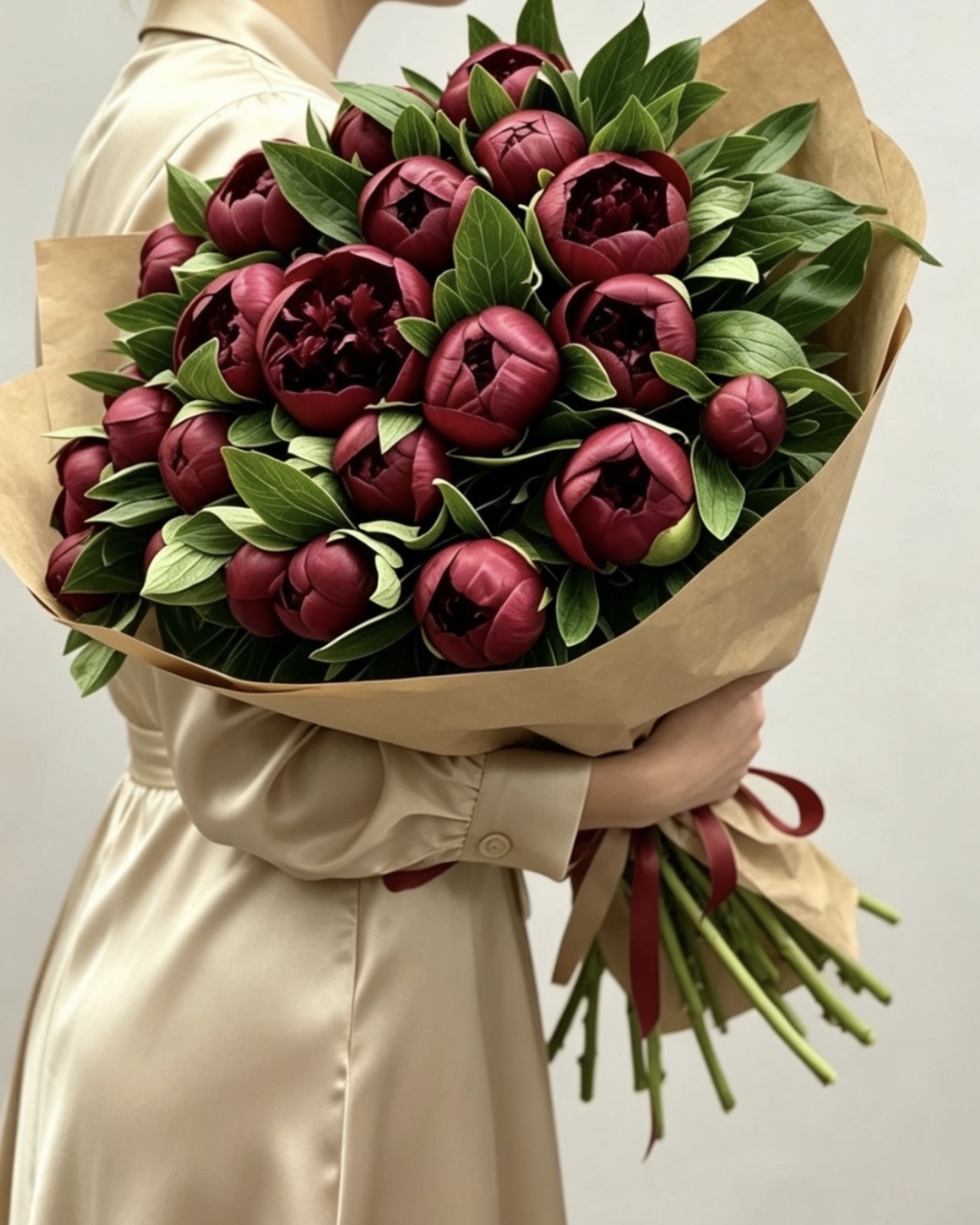 Пионы в крафте