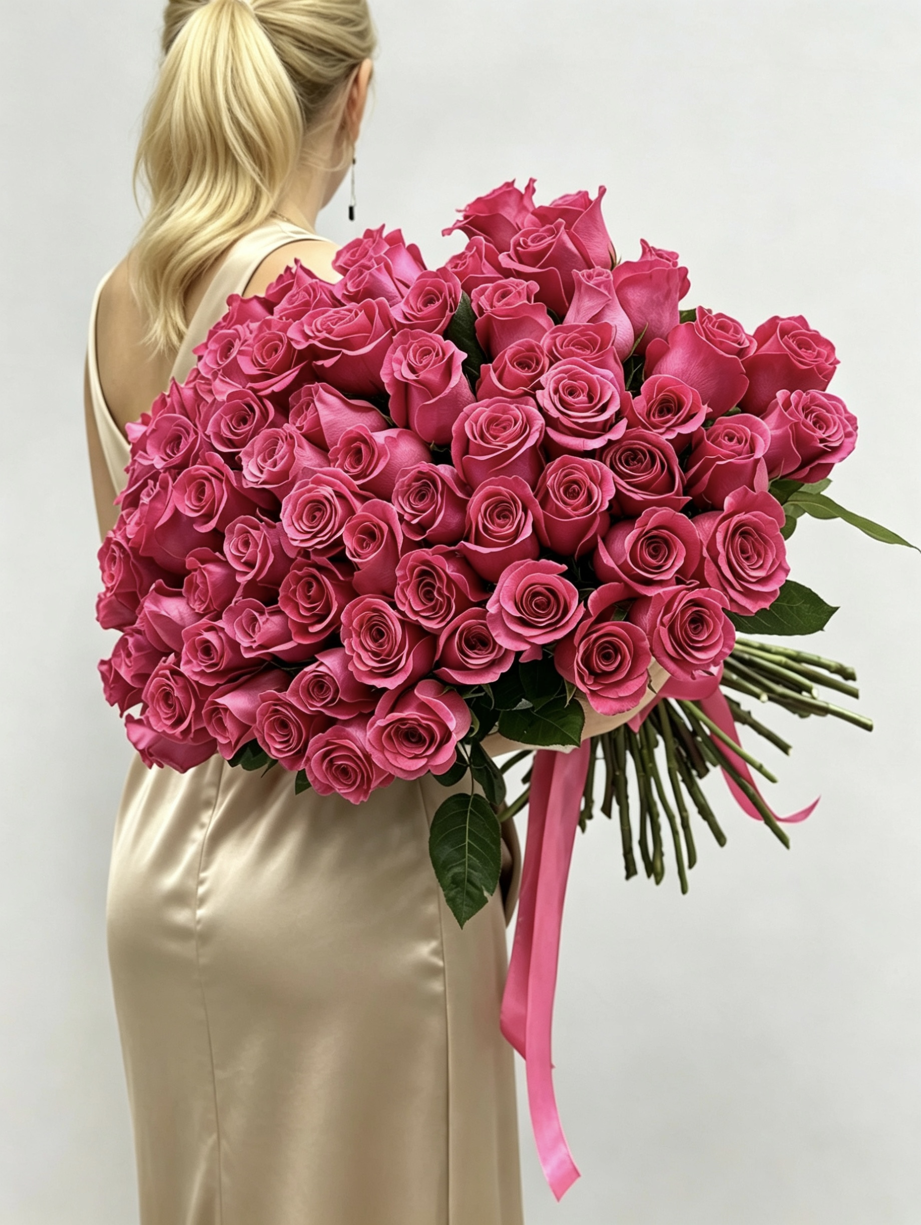 Крупный план бутона розы Пинк Флойд