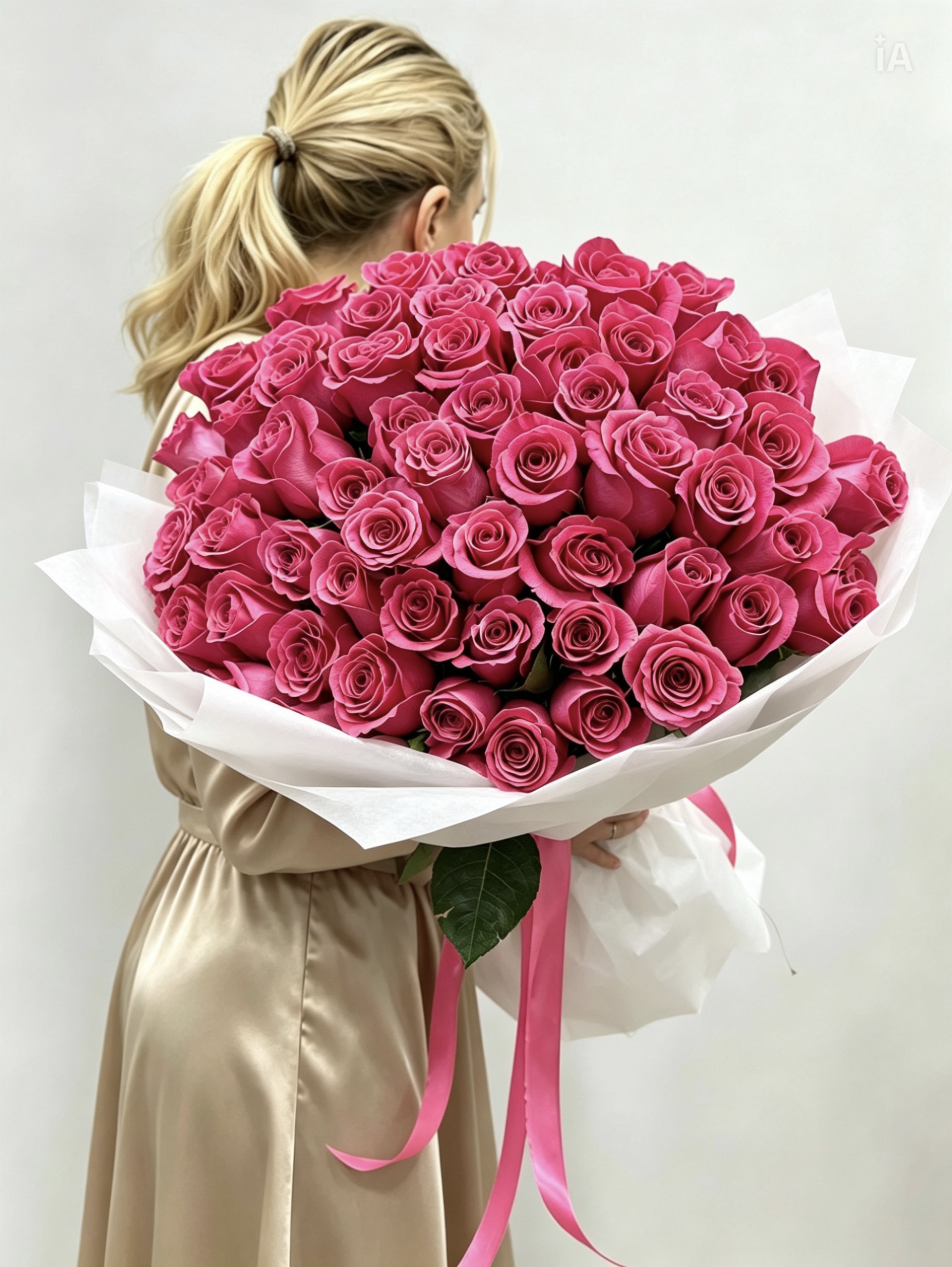 Букет в цветной плёночной упаковке