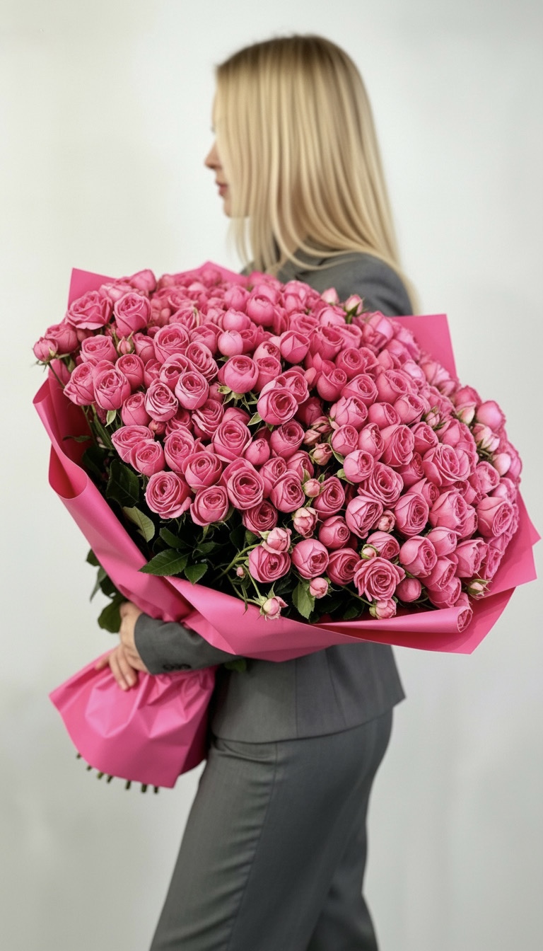 Букет с лентой