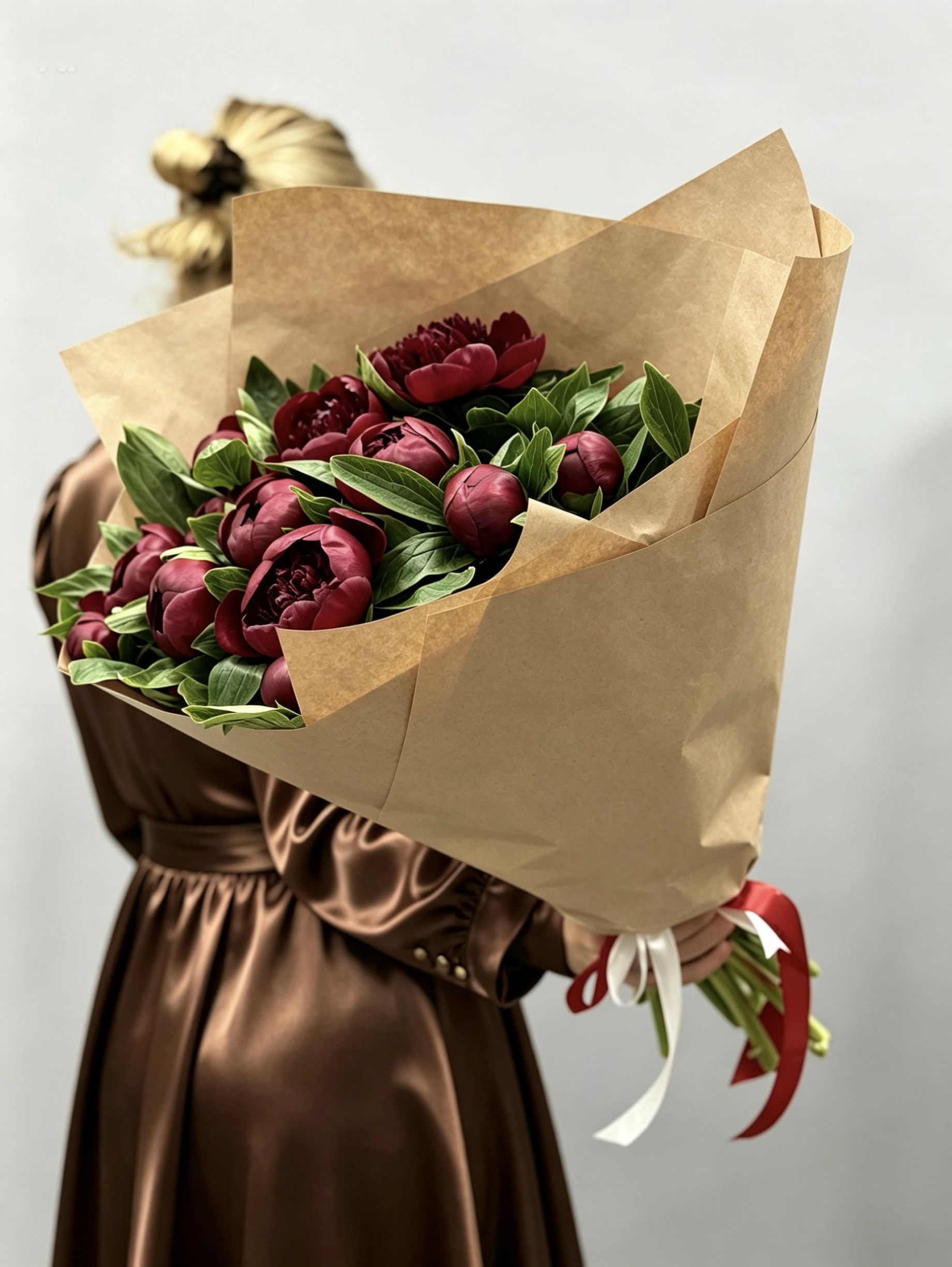 Пионы в крафте